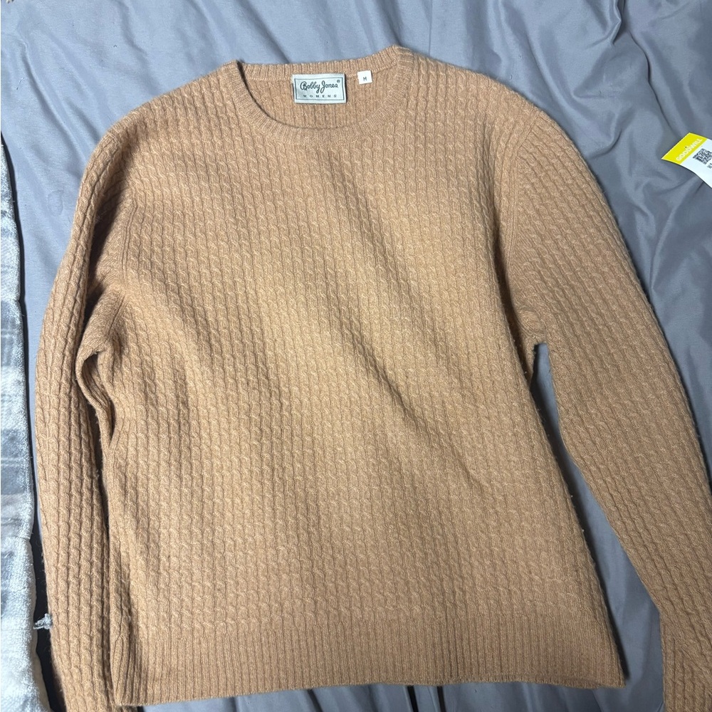 Bobby Jones Women's Camel Cashmere Crewneck Sweater